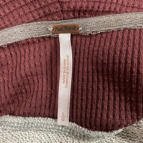 Free People Naomi Colorblock oversized Ninety Two Hooded Sweatshirt size large - Picture 6 of 10